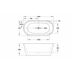 OBT1500B  Ovia Free Standing Bathtub