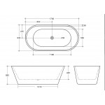 OBT1500B  Ovia Free Standing Bathtub