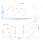 PBT1500 KDK Posh Highback Free Standing Bathtub- (1500mm-2000mm)