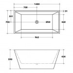 QBT1400 KDK Qubist Free Standing Bathtub- (1200mm-1700mm) QBT1400 KDK Qubist Free Standing Bathtub- (1200mm-1700mm)