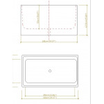 THBT1000  KDK Multifit Back to Wall Bathtub-(1000-1700mm)