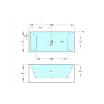 THBT1000  KDK Multifit Back to Wall Bathtub-(1000-1700mm)