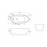 VBT1690   KDK Veda Free Standing Bathtub- 