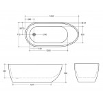 VBT1690B  Free Standing Bathtub