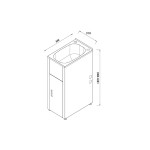 BK30L 30 Litre Compact Laundry Tub & Cabinet 370w*560d*870h BK30L 30 Litre Compact Laundry Tub & Cabinet 370w*560d*870h