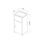 BK30L 30 Litre Compact Laundry Tub & Cabinet 370w*560d*870h BK30L 30 Litre Compact Laundry Tub & Cabinet 370w*560d*870h