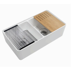 LK-S-OFFC835   Fireclay Buttler Workstation Sink  835*508*254MM