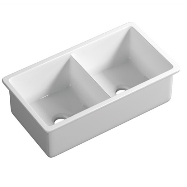 LK-S-PFC813  Fireclay Inset/ Undermount Sink 813*483*254mm