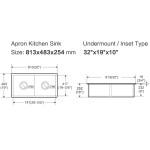 LK-S-PFC813  Fireclay Inset/ Undermount Sink 813*483*254mm