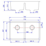 LK-GDSKS  Crete Granite Sink Double Bowl 762mm/813mm