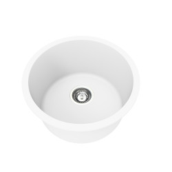 Granite Round Laundry/Bar Sink 410mm/450mm White/Black