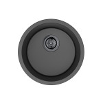 Granite Round Laundry/Bar Sink 410mm/450mm White/Black