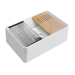 LK-S-OFFC760 Fine Fireclay Sink With Work Station  760*508*254mm