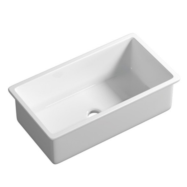 LK-S-PFC760  Fireclay Inset/ Undermount Sink   760*459*254mm