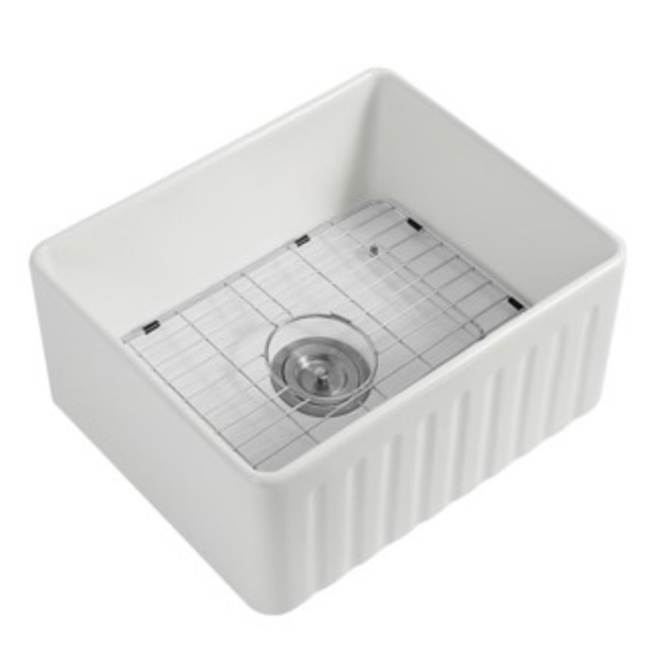 LK-S-RFFC610 Fireclay Farm House Buttler Sink 610*459*254mm