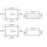 LK-S-RFFC610 Fireclay Farm House Buttler Sink 610*459*254mm