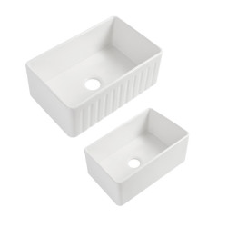 LK-S-RFFC760  Fireclay Farm House Buttler Sink 760*459*254mm