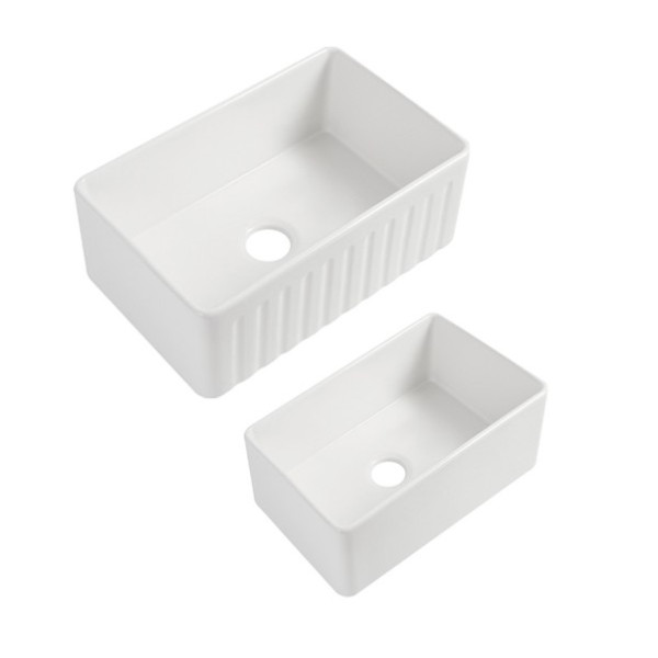 LK-S-RFFC760  Fireclay Farm House Buttler Sink 760*459*254mm