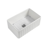 LK-S-RFFC760  Fireclay Farm House Buttler Sink 760*459*254mm