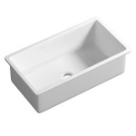 LK-S-PFC813  Fireclay Inset/ Undermount Sink 813*483*254mm