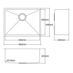 LK-SSK-54 Hand Made PVD Stainless Steel Sink 540MM