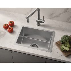 Brushed stainless steel single sink - 4530NSBS