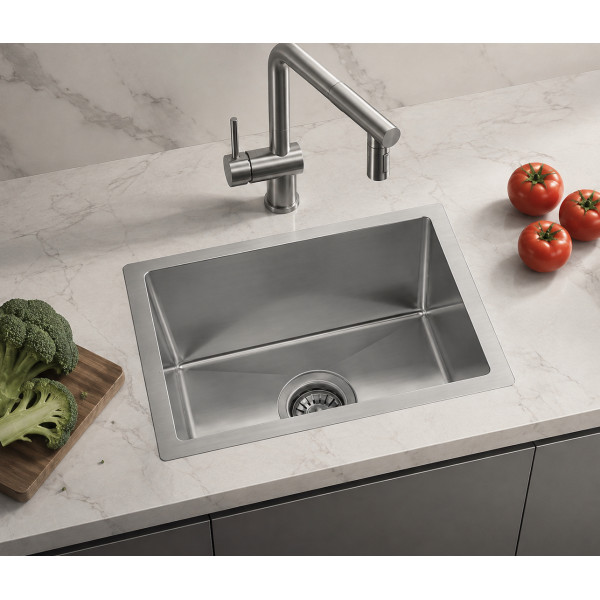 Brushed stainless steel single sink-5145NSBS