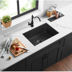 KDK Fireclay Kitchen & Laundry sink-FCS677MB