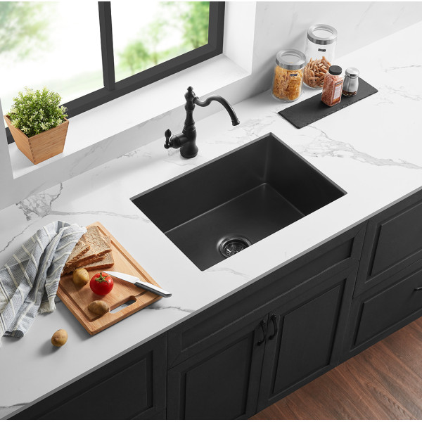 KDK Fireclay Kitchen & Laundry sink-FCS677MB