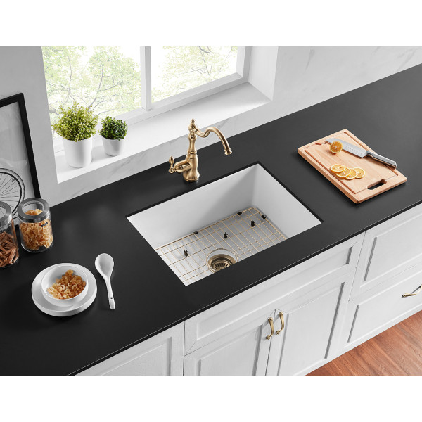 KDK Fireclay Kitchen & Laundry sink-FCS810GW