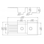 KDK Quartz Top-mount kitchen sink-QKS11650DD-MB