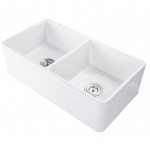 KDK Fireclay Kitchen & Laundry Double Sink-FCS828-D-GW