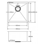 KDK Hand Made Stainless Steel Kitchen sink    PKSS-450R