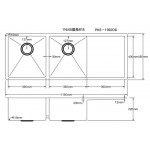 KDK Hand Made Stainless Steel Kitchen sink    PKS-1160DR