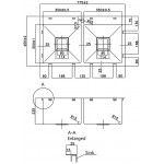 KDK Hand Made Stainless Steel Kitchen sink    PKS-775TPS