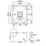 KDK Hand Made Stainless Steel Kitchen sink    PKSS-380S