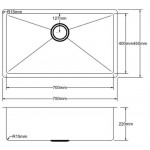 KDK Hand Made Stainless Steel Kitchen sink    PKSS-750R