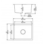 KDK Quartz Under-mount kitchen sink-QKS3845-MB