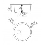 KDK Quartz Under-mount kitchen sink-QKS4646-MB