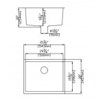 KDK Quartz Under-mount kitchen sink-QKS5445-MB