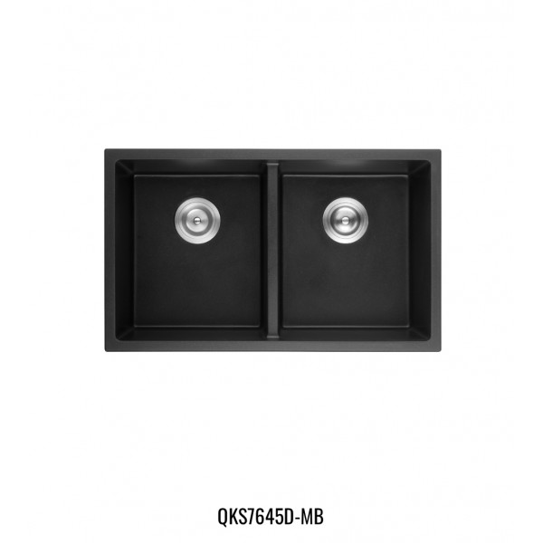 KDK Quartz Under-mount kitchen sink-QKS7645D-MB