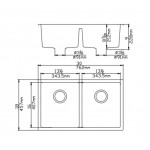 KDK Quartz Under-mount kitchen sink-QKS7645D-MB