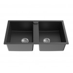 KDK Quartz Top-mount kitchen sink-QKS8650D-MB