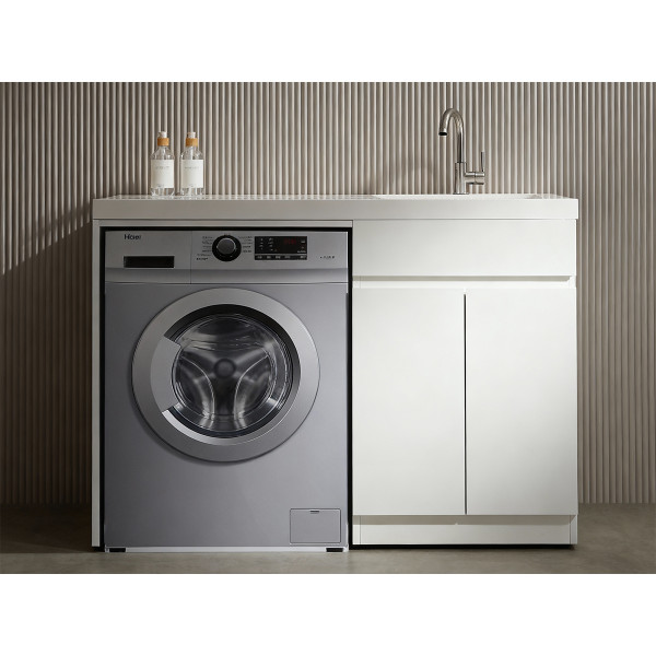 Stainless steel matt white laundry cabinet WMLT1263- indoor or outdoor