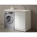 Stainless steel matt white laundry cabinet WMLT1263- indoor or outdoor