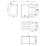Stainless steel matt white laundry cabinet WMLT1263- indoor or outdoor