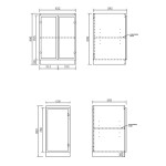 Hampshire white base laundry cabinet with stone and sink LA-1060-BOHB