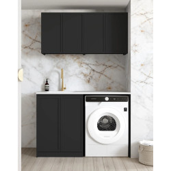 Hampshire Black Laundry Kit 1305*600*2100 LA1305B-BOHB