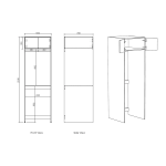 Hampshire white Laundry Kit 1305*600*2100  LA1305C-BOHW