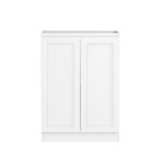 Hampton Matte White Base Laundry Cabinet With Stone Top and Sink LA-1300-HPW